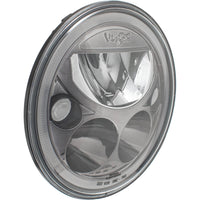 Enkele 7" ronde zwart verchroomde VX-koplamp (met lage-hoge-halo)