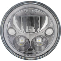 Enkele 7" ronde zwart verchroomde VX-koplamp (met lage-hoge-halo)