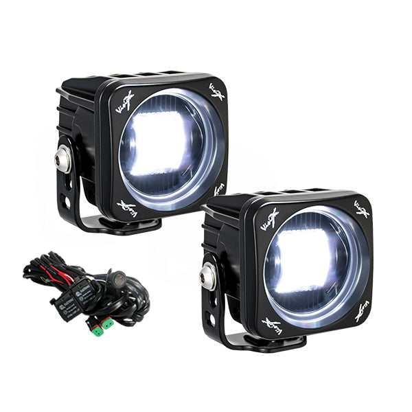 3" Quadrat CG2 SAE LED Lichtkanone Kit