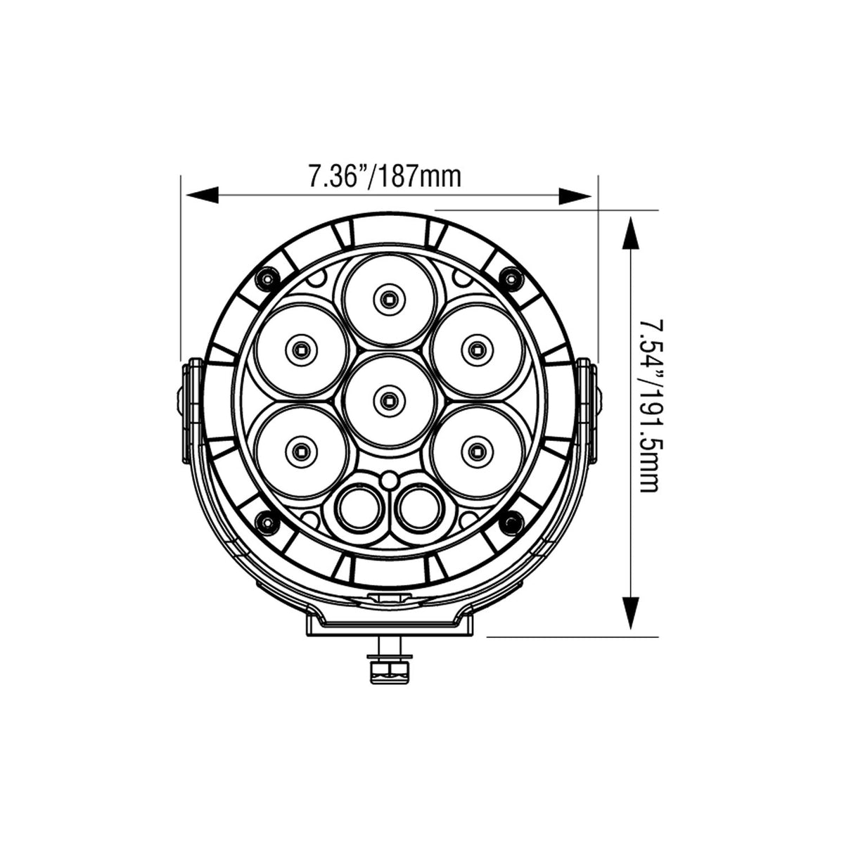 Kit de projecteur léger ADV 6,7"