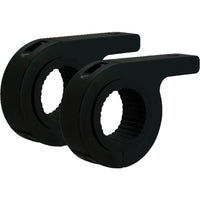 Par de abrazaderas de montaje de marco de tubo negro de 1,50" (para perno de montaje M8)