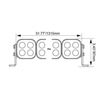 50 inch gebogen Unite modulaire LED-lichtbalk - voorgeconfigureerd