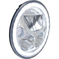 Phare LED Chrome XMC de 7" pour moto | Halo Blanc
