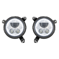 18+ Jeep JL / '20+ Jeep Gladiator VX LED-koplampenset - Chroom | Witte Halo