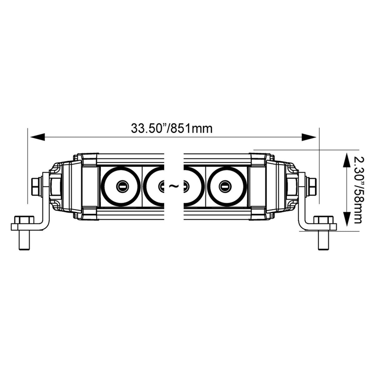 Barra de luz LED curva XPL de 30 pulgadas