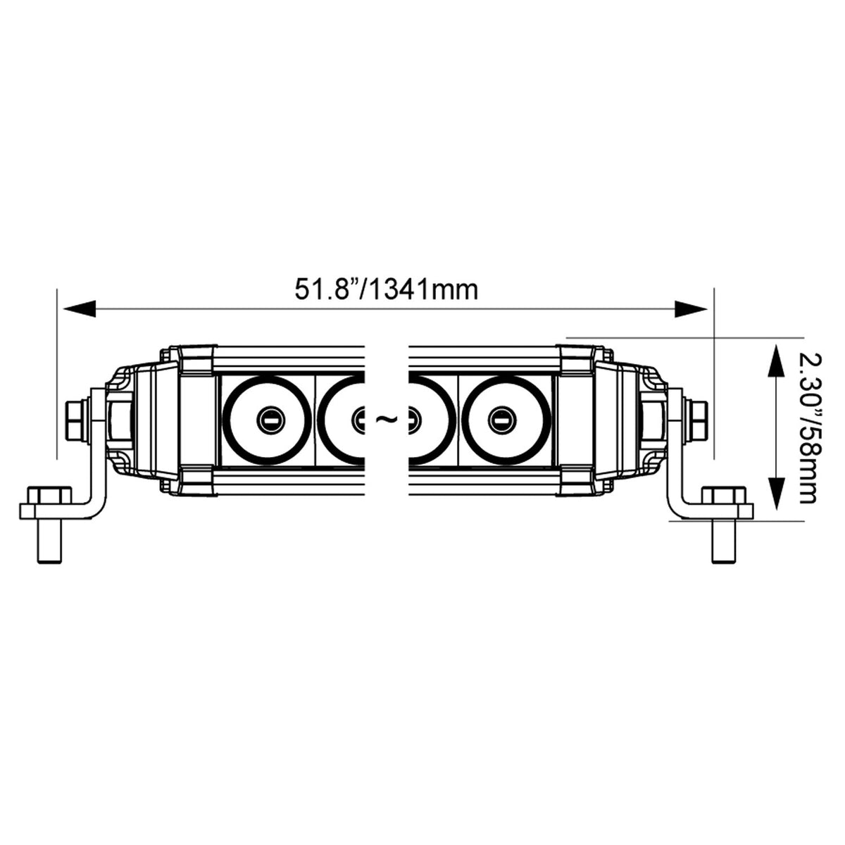Barre lumineuse LED courbée de 54" XPL