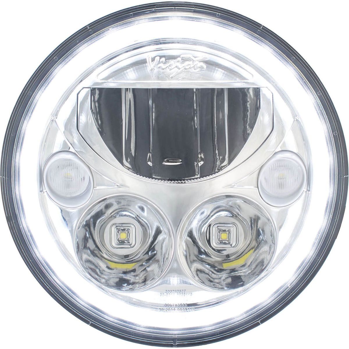 Kit de faros delanteros LED Jeep JK VX 2007-2018, cromado | Halo Blanco