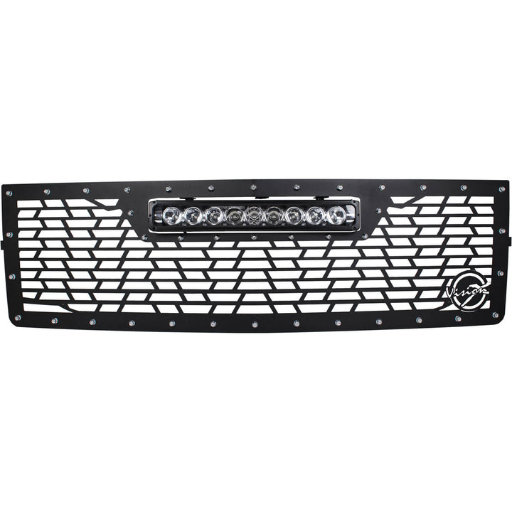 Rejilla Chevy Silverado 1500 Z71 2014-2015 compatible con barra de luz halo XPR de 19"