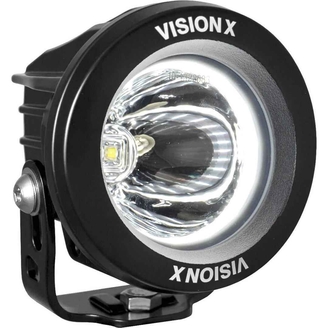 Kit de luz LED Optimus redonda de 3,7" con haz de 15º y halo blanco