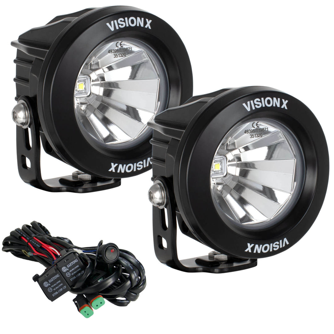 Kit de luces LED Optimus redondas de haz de 60º de 3,7"