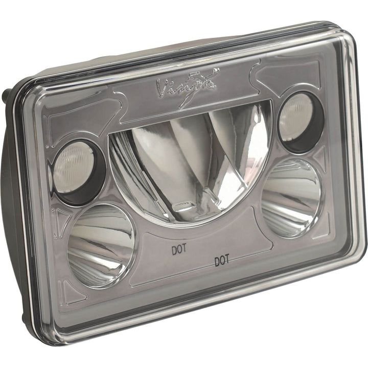 Faro LED VX rectangular 4x6 ámbar negro cromo individual (con bajo-alto-halo)