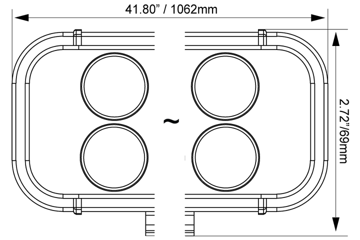 42" Xmitter LED Lichtleiste Euro Strahl