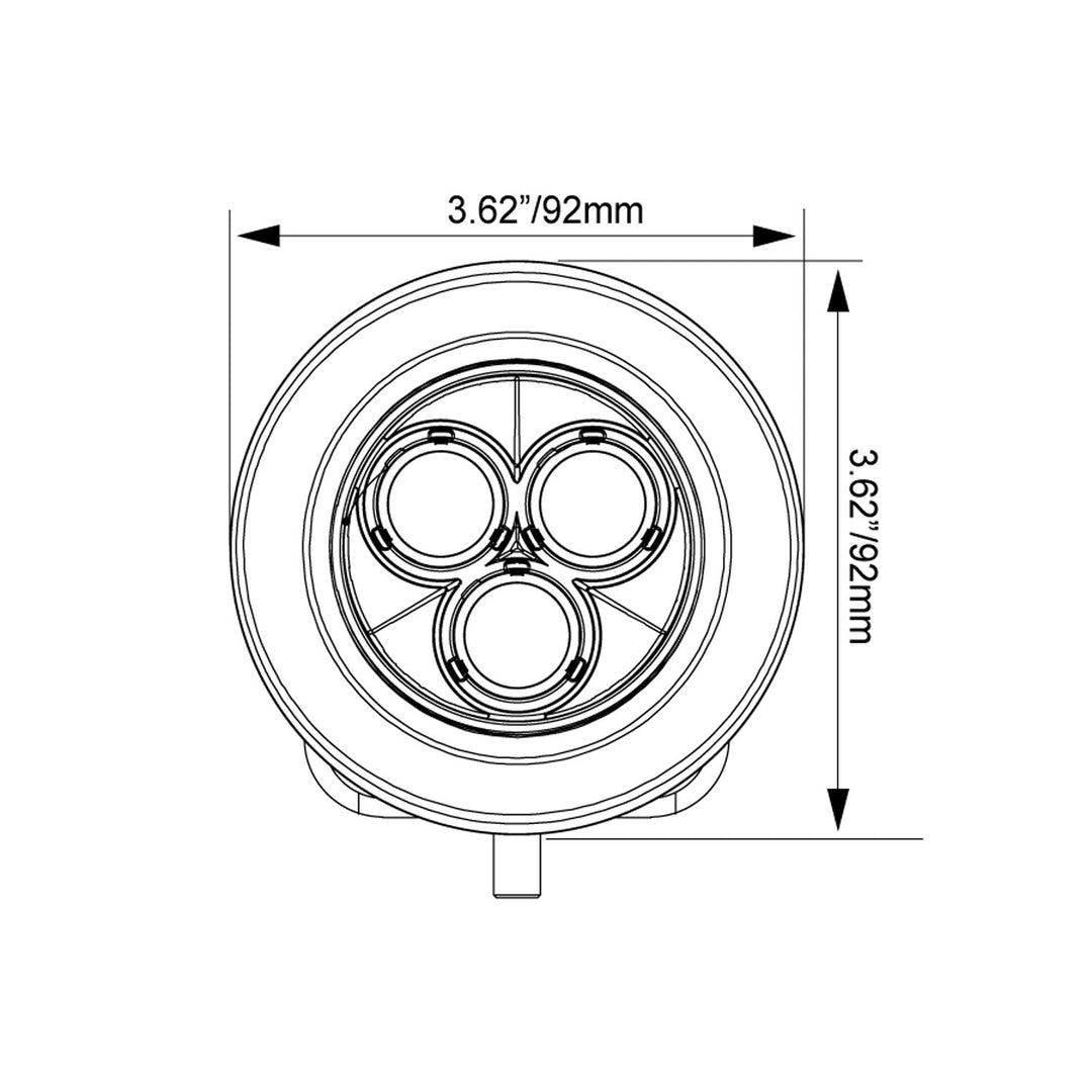 Kit de focos LED múltiples CG2 de 3.7 pulgadas
