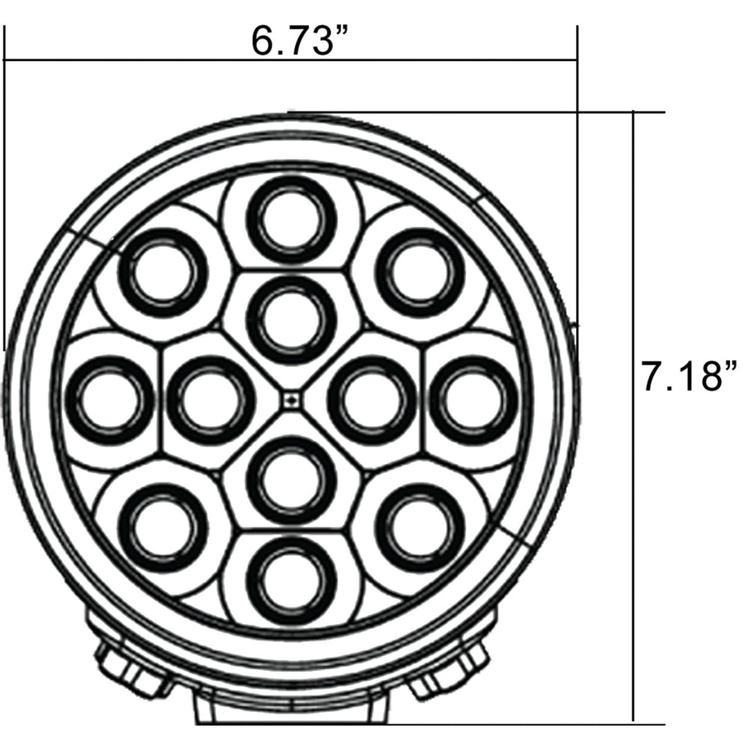 6" TPX Transporter 12-LED Fahrlicht
