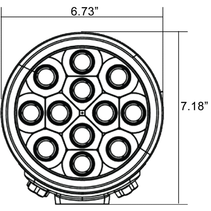 6" TPX Transporter 12-LED Fahrlicht