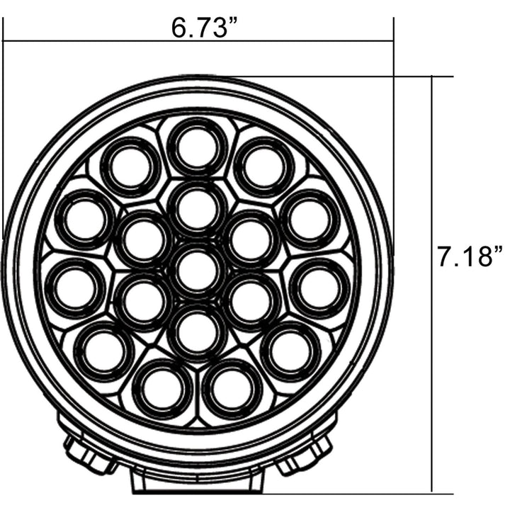 6" TPX Transporter 18-LED Fahrlicht