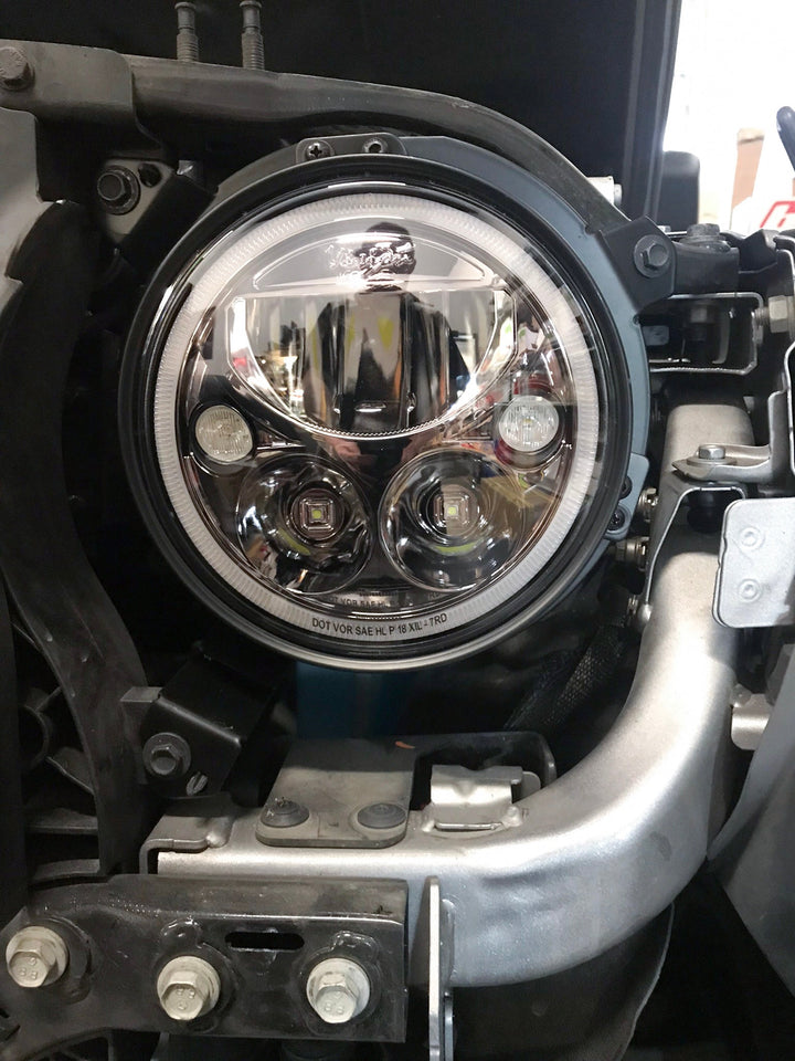 18+ Jeep JL / '20+ Jeep Gladiator VX LED Headlight Kit - Black Chrome | Amber Halo