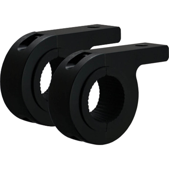 Paar schwarze 1,25" Rohrrahmen-Montageklemmen (für M8-Montageschraube)