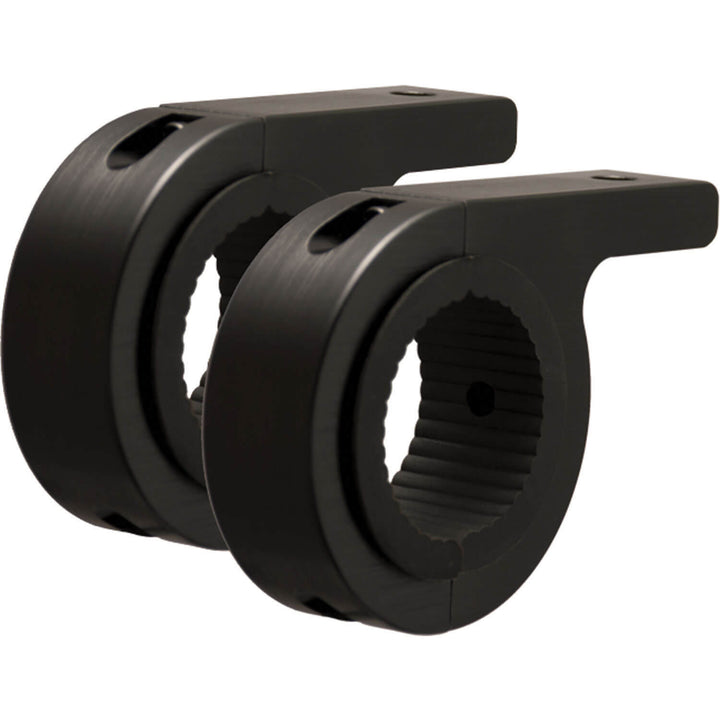 Paar schwarze 1,75" Rohrrahmen-Montageklemmen (für M8-Montageschraube)