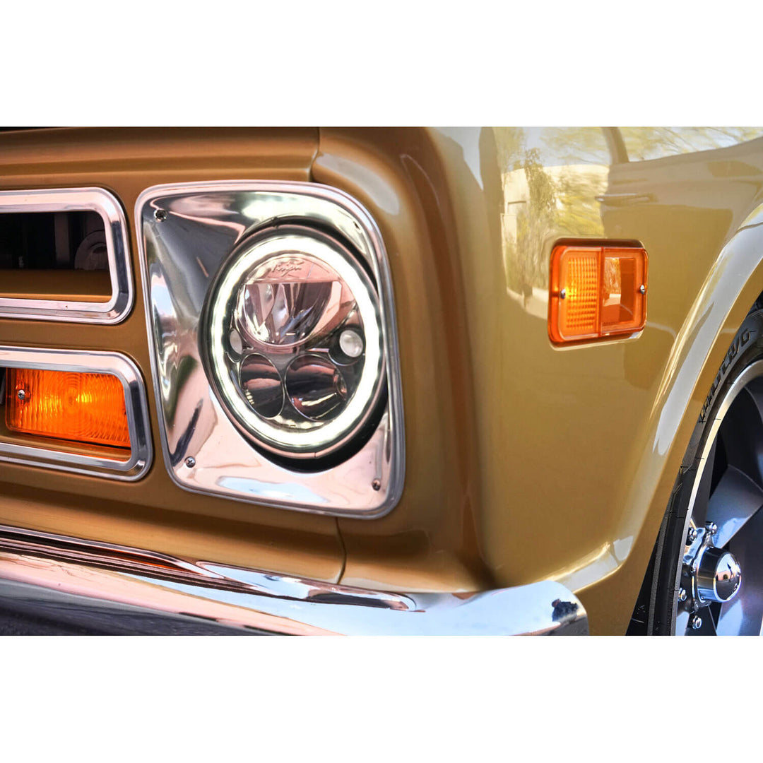 Kit de faro LED serie VX 5.75" - cromo | halo blanco