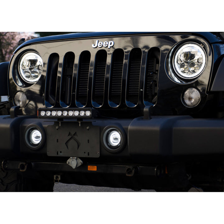 Kit de luces LED Optimus redondas de 3,7" con haz de 15º y halo ámbar