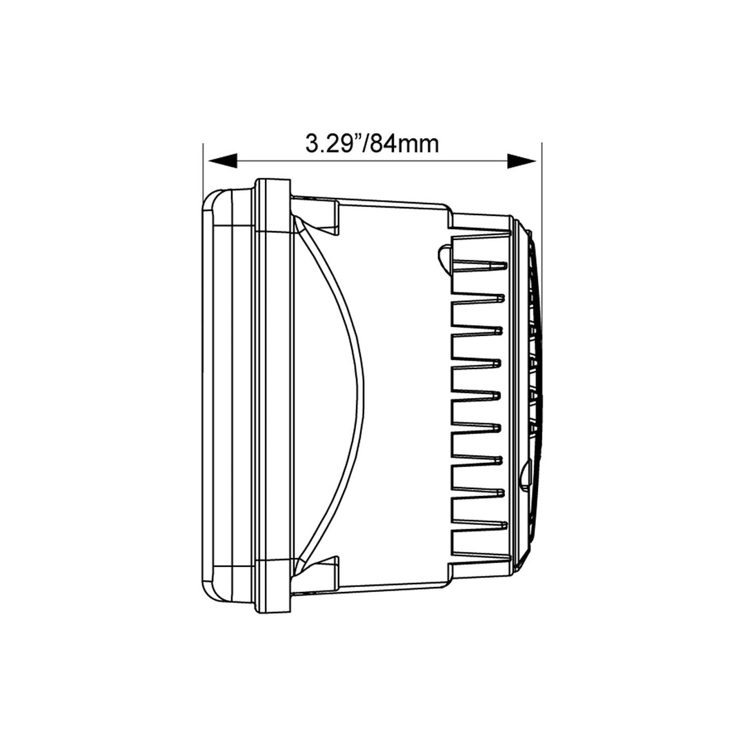 Kit phare LED série VX 4x6" - Chrome | Halo ambre