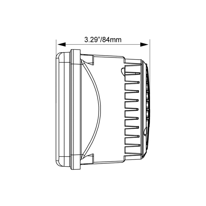 Kit phare LED série VX 4x6" - Chrome | Halo ambre