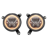 Kit de phares LED Jeep JL 18+ / '20+ Jeep Gladiator VX - Noir Chrome | Halo d'Ambre