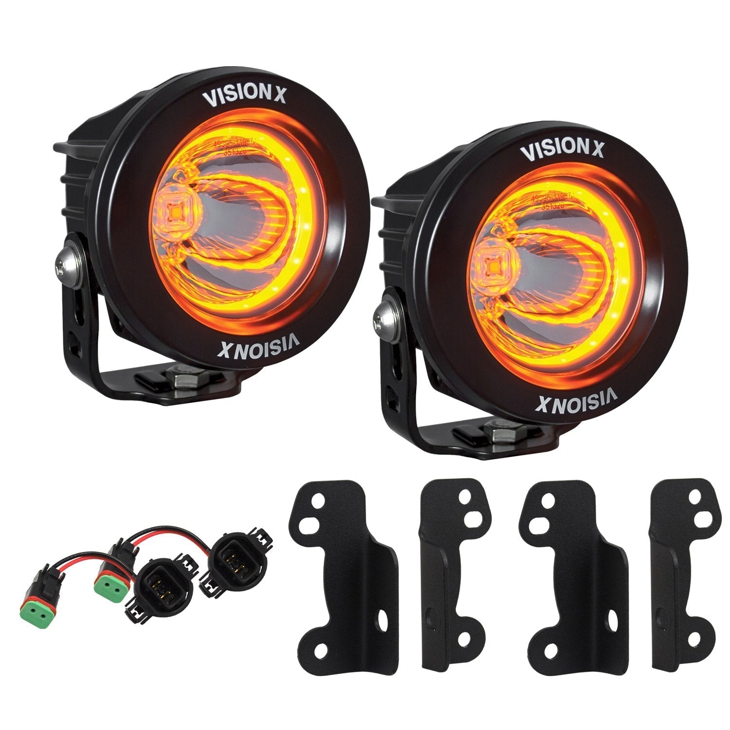 2010-2017 Jeep JK Factory Fog Light Upgrade Kit (with Optimus Amber Ha