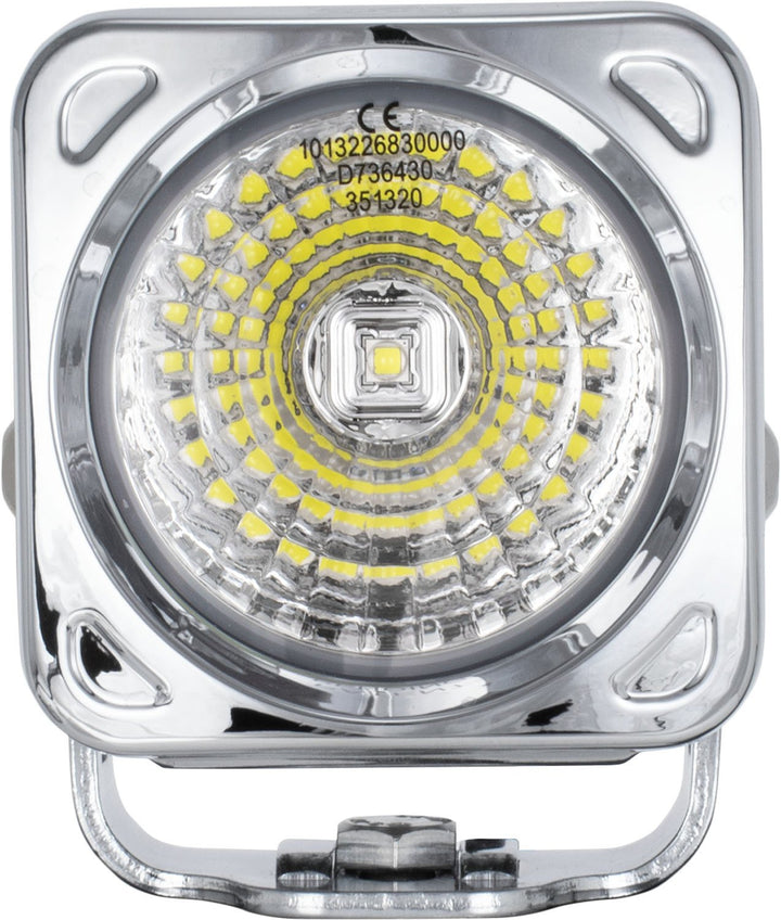 Kit de luz LED de haz cuadrado de 20° Optimus Chrome de 3"