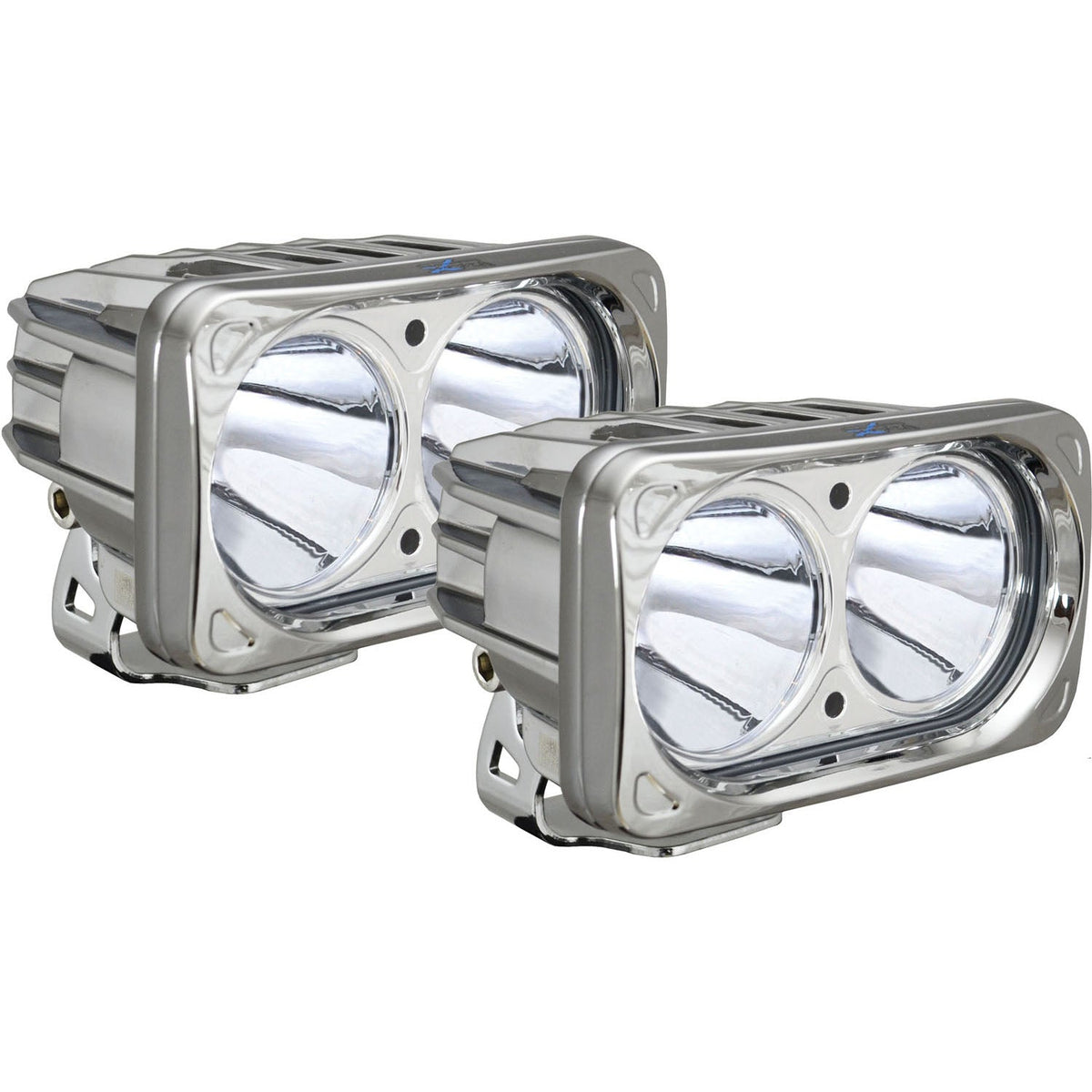 Kit de luces LED Optimus Chrome de doble haz de 10º de 6"