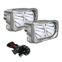 Kit d'éclairage LED Optimus Chrome double faisceau 10° 6"