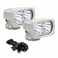 6″ White Optimus Dual 10° Beam LED Light Kit