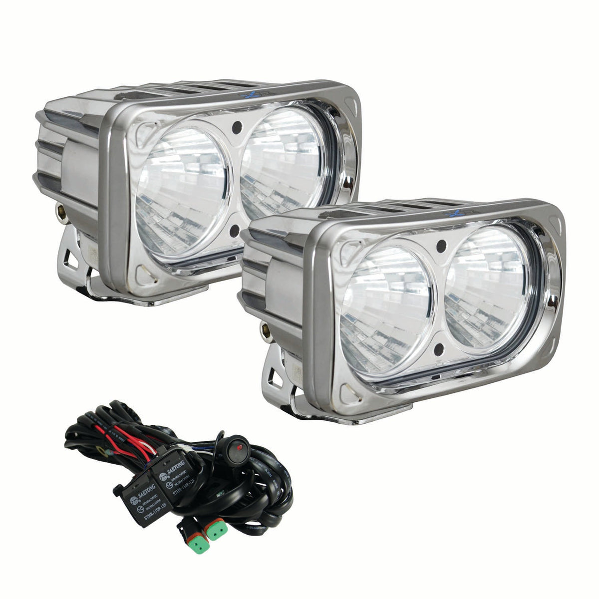 6″ Chrome Optimus Dual 20° Beam LED-lichtset