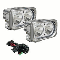 Kit d'éclairage LED Optimus double faisceau 60° chromé 6″