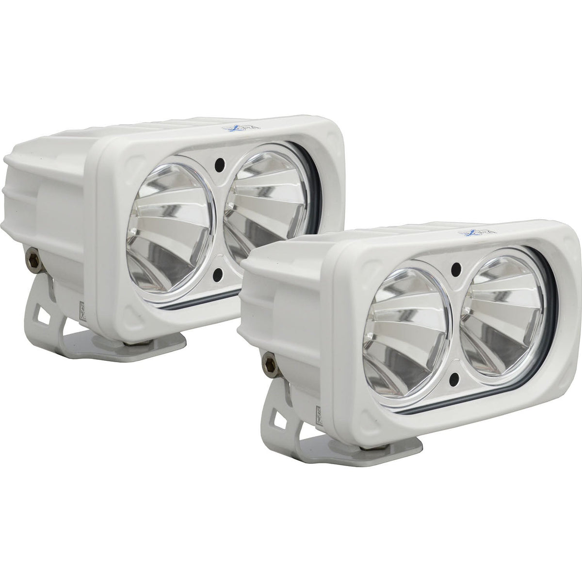 6″ White Optimus Dual 60° Beam LED Light Kit