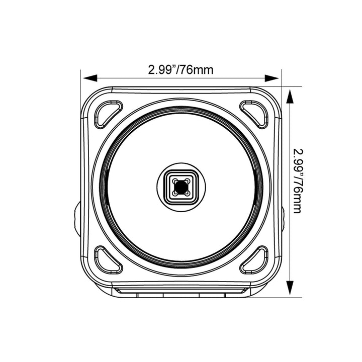 3" Optimus Square 10º Beam LED Light Kit