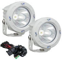 Kit de luz LED redonda Optimus blanca de 3,7" con haz de 10º