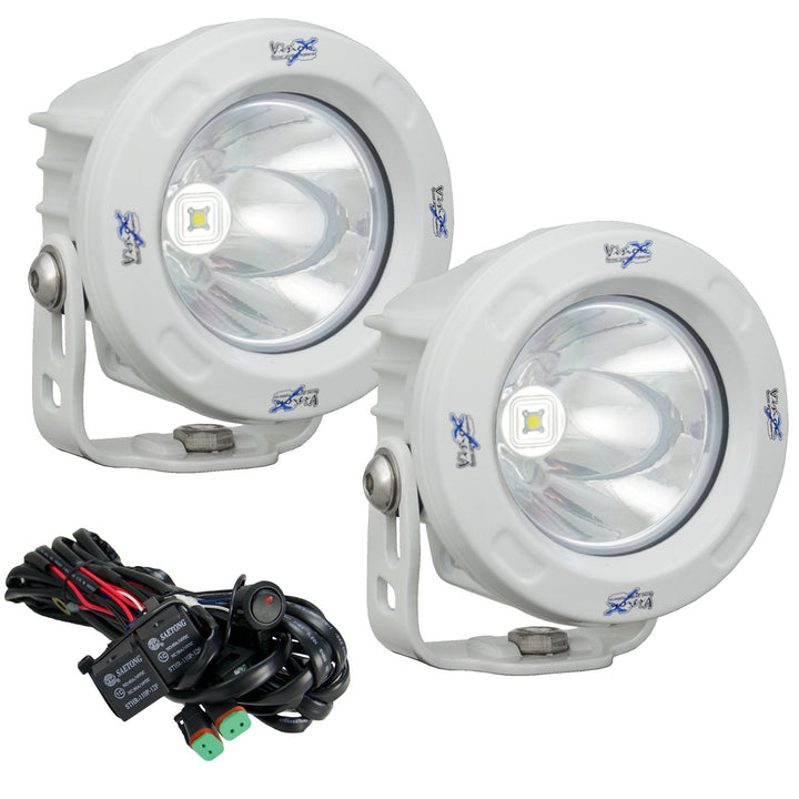 Kit de feu LED rond blanc 10º Optimus 3,7"