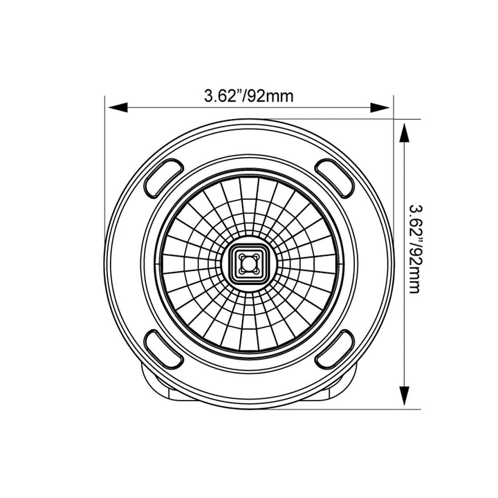 Optimus redondo de 3,7" con haz de 15º y luz LED Halo blanca