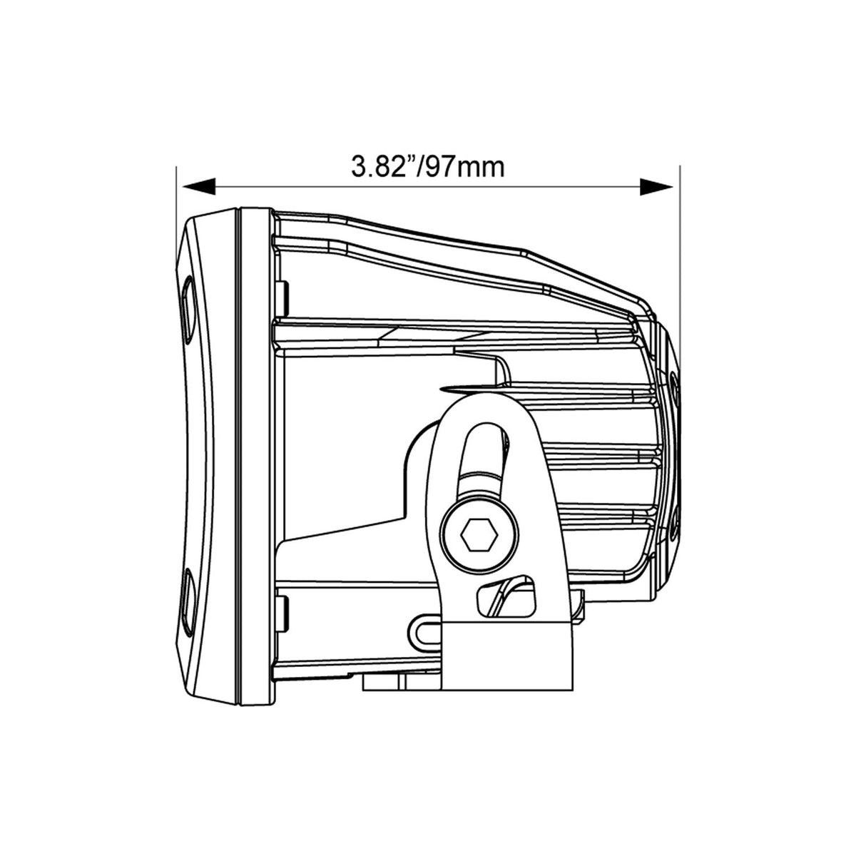 3,7" Optimus Rund 20° Strahl LED Licht