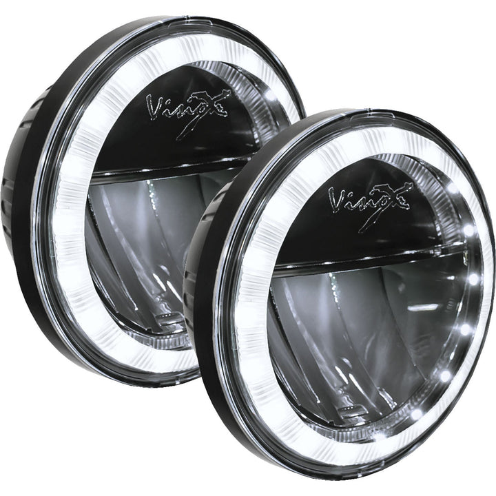 Kit de mise à niveau halo pour feu de croisement LED XMC 4,5" | Chrome noir