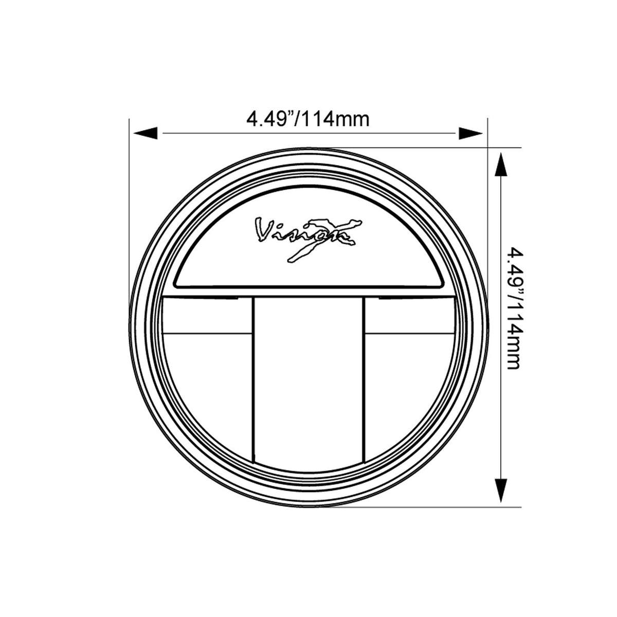 7" XMC Motorcykel LED Strålkastare Svart Krom | Amber Halo