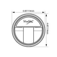 7" XMC Motorcykel LED Strålkastare Svart Krom | Amber Halo