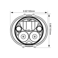 7" XMC Motorcykel LED Strålkastare Svart Krom | Amber Halo