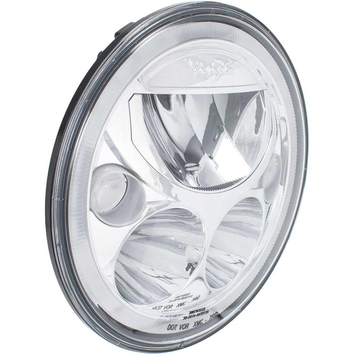 7 " XMC Moto Phare LED Chrome | Halo d'Ambre