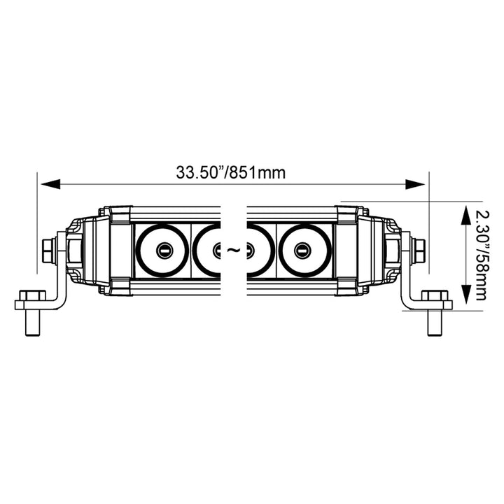 Barra de luz LED curva XPL de 30 pulgadas
