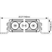 Barre à Leds Moto VISION X 3 Leds XPR - 3240 Lumens - 30w - 150mm